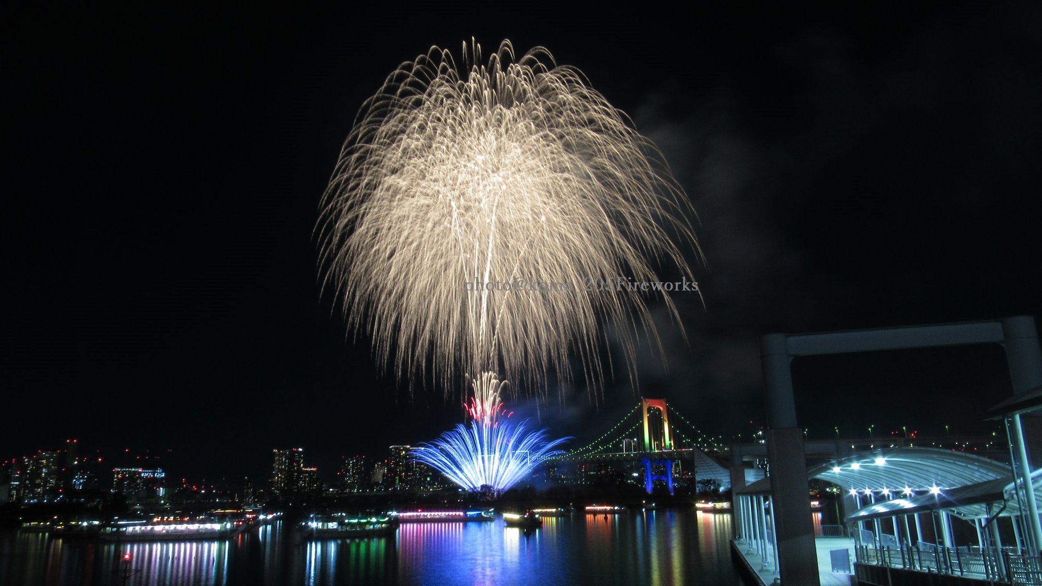 お台場夜景と花火