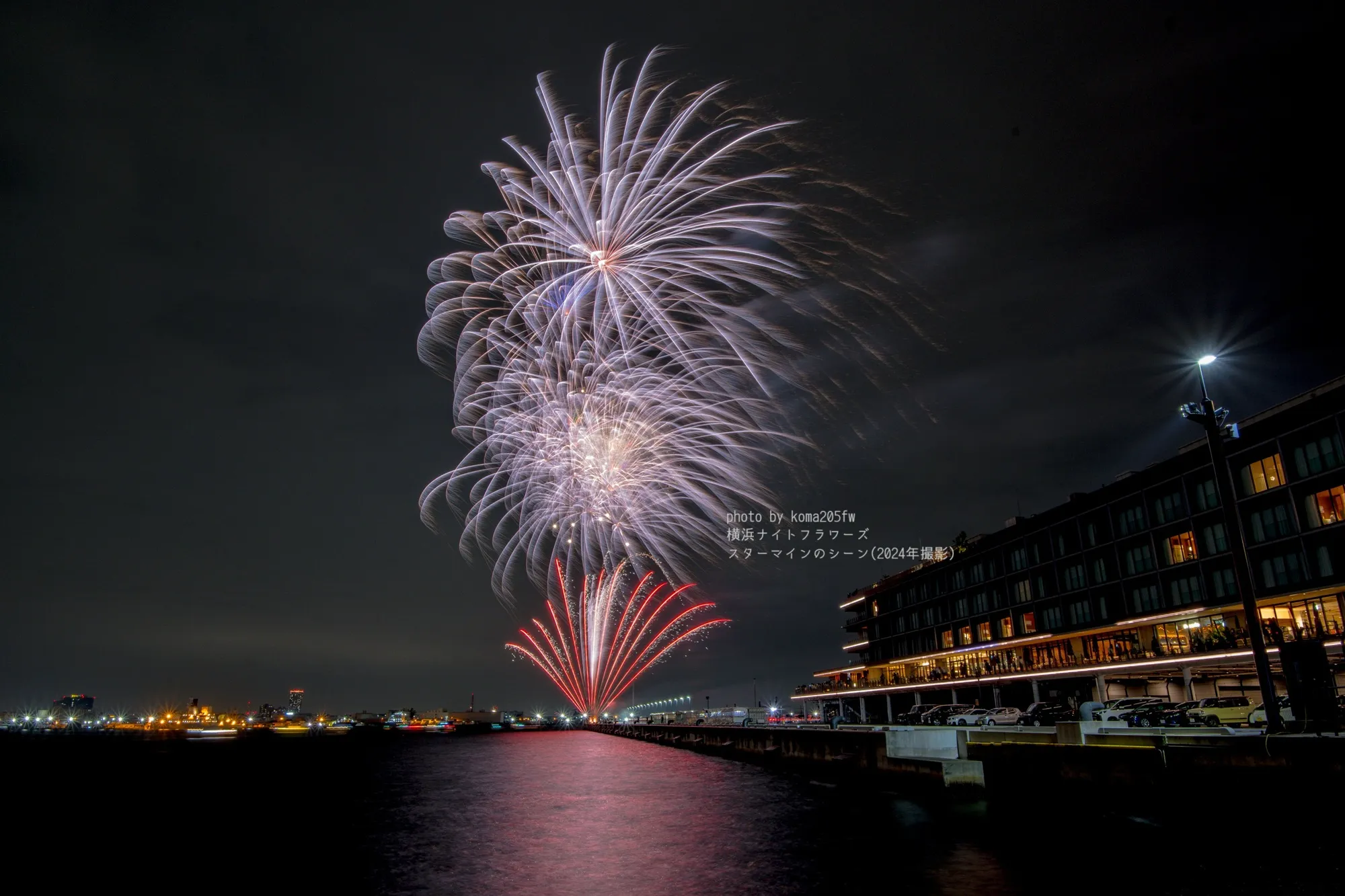 横浜ナイトフラワーズで打ち上がった北日本花火興業の花火