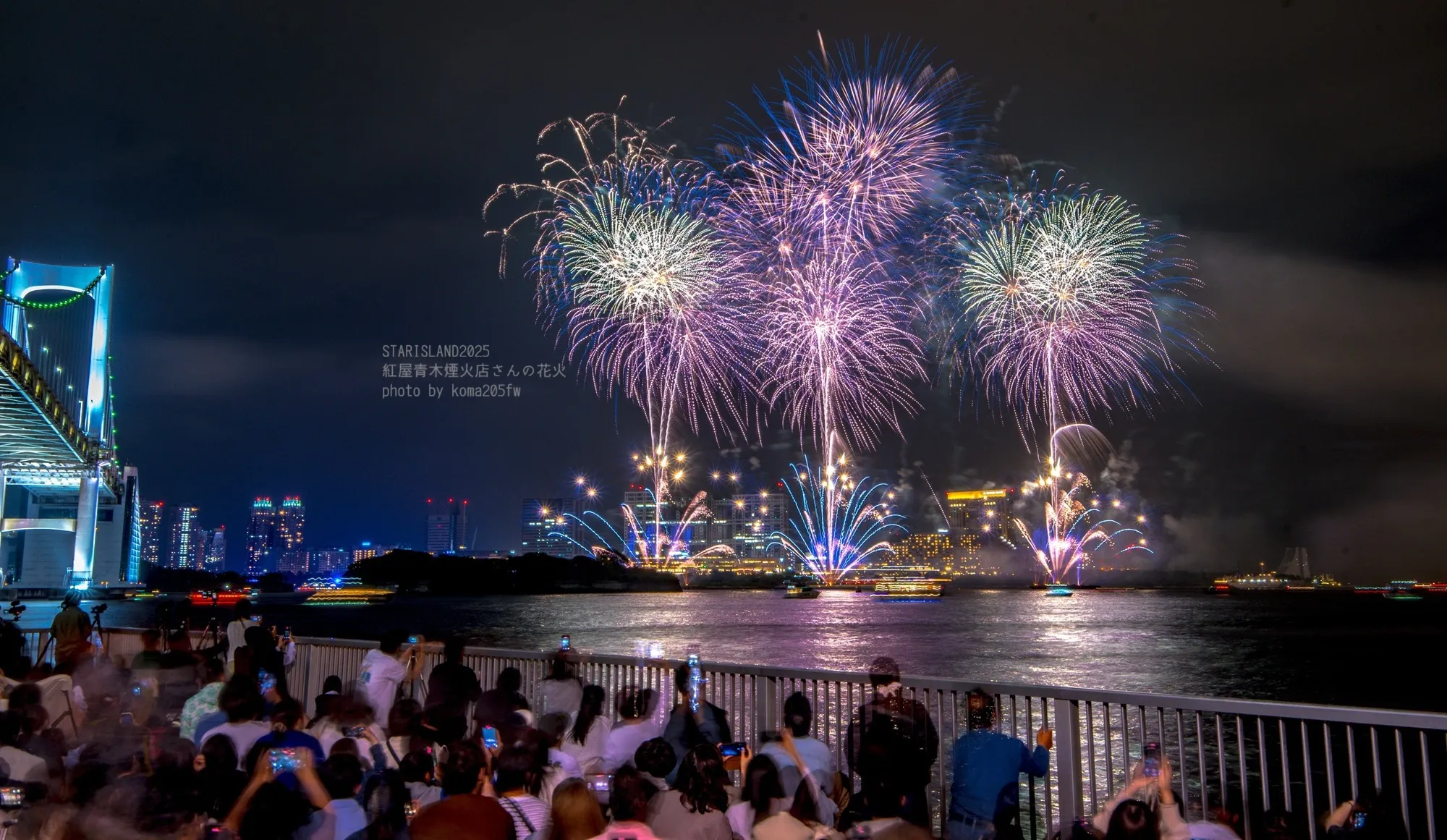 STARISLANDでの花火の巨匠たちによる花火の模様