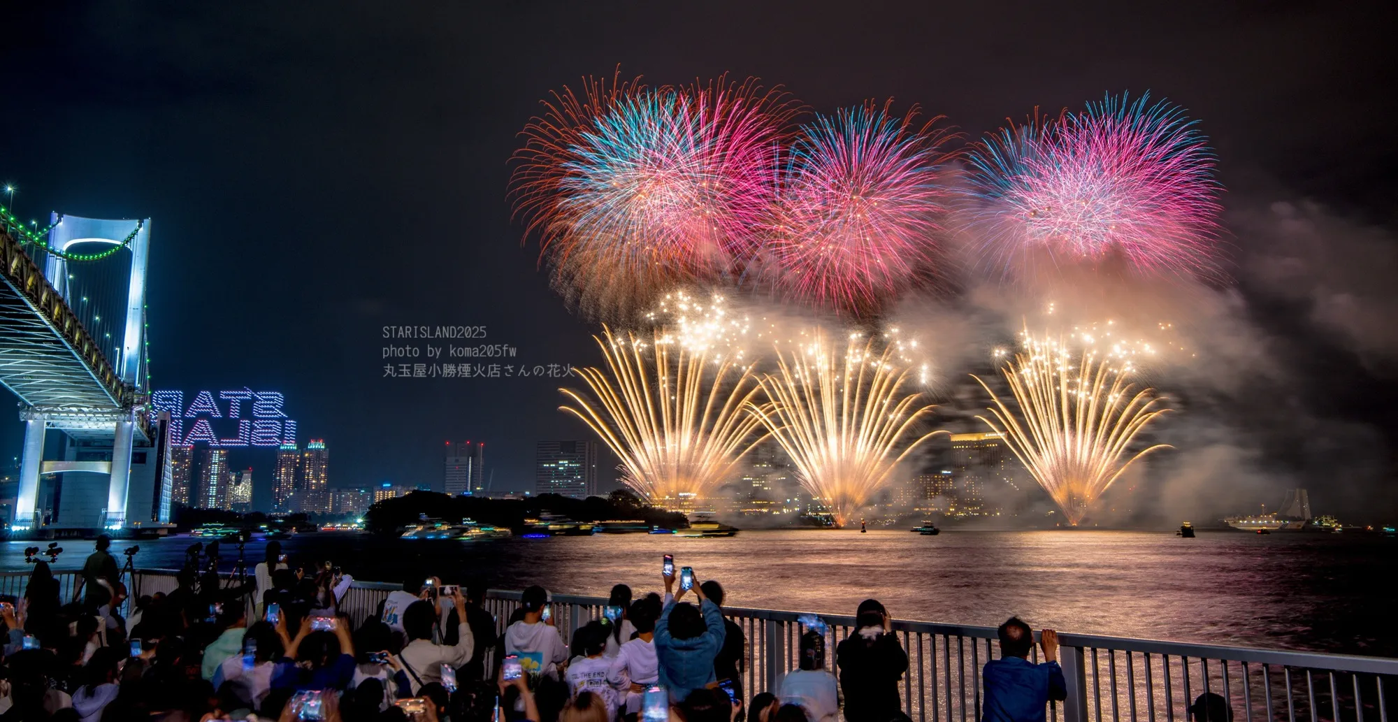 STARISLANDでの花火の巨匠たちによる花火の模様
