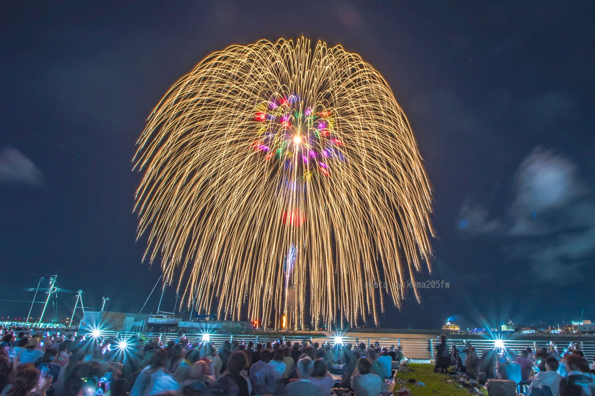 三尺玉が開花した様子。